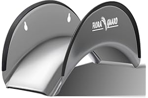 FLORA GUARD Garden Hose Holder, Heavy-Duty Metal Hose Hanger, Holds Up To 125 ft, Gaeden Hose Wall Mount for Outdoor Patio, Rust and Slip Resistant (Gray)