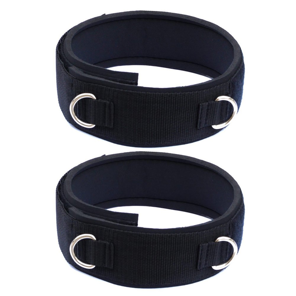 HemeraPhit Leg Thigh Latex Resistance Band Gym Yoga Exercise Strong Tube Ankle Straps Pilates Workout Fitness Equipment (2 Ankle Straps)