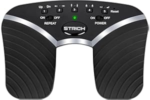 STRICH Wireless Page Turner Pedal, 5 Modes, Portable & Anti-slip, Footswitch Page Turner Quiet Operation for iPad, Performances and Teaching, SPT-20