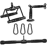 DYNASQUARE Cable Attachments for Home Gym, LAT Pulldown Attachment, Weight Machine Accessories, Straight Pull Down Equipment,