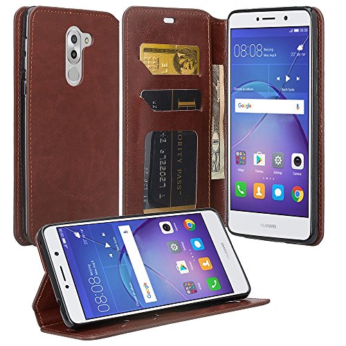 Huawei Honor 6X Case, Huawei Mate 9 Lite Wallet Case, SOGA [Pocketbook Series] Leather Folio Flip Wallet Case for Huawei Honor 6X / Mate 9 Lite / GR5 2017 - Luxury Brown / Black