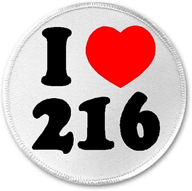 Amazon Com I Love 216 3 Sew Iron On Patch Area Code Born Raised Pride Cleveland Ohio Clothing