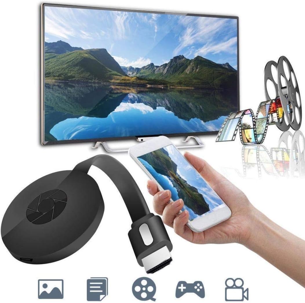 Frittle ACC5 HDMI Receiver 1080P HDMI TV DLNA Wireless Dongle Compatible with All Android,iOS & Windows Device (Random Colour)