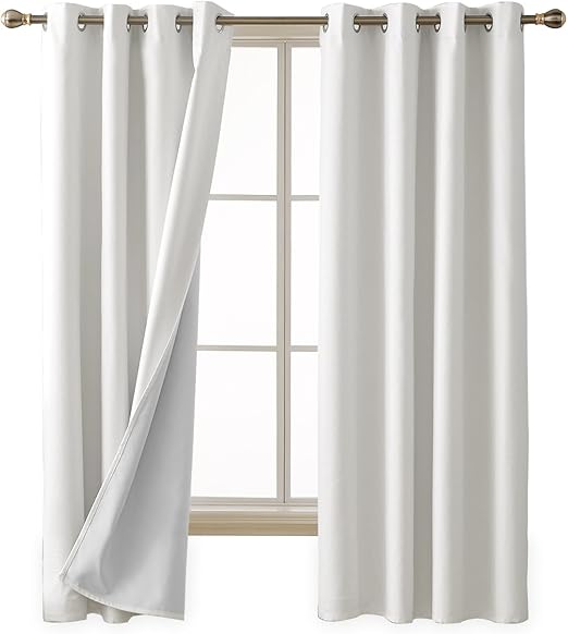 Amazon Com Deconovo Bedroom White Blackout Curtains With Grommet