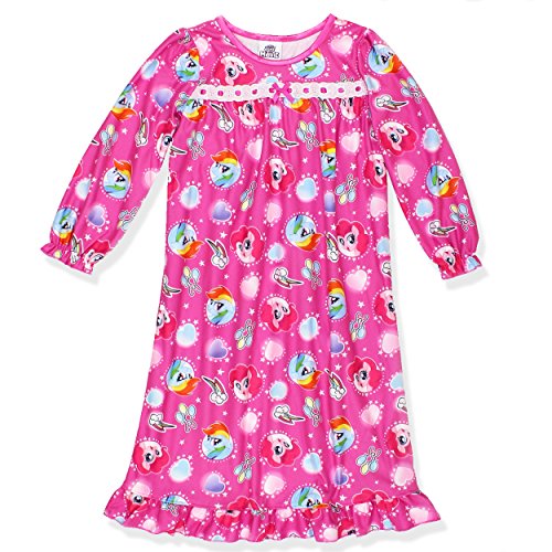 My Little Pony Girls Flannel Granny Gown Nightgown (6, Pink)