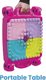 Mega Bloks Build N Learn Table Pink 29 pcs Folding Portable Toddler Toys view 5