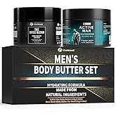 Body Butter for Men Pack of 2, Cologne Scented Moisturizer Gift Set for Men