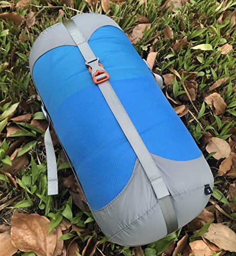 Jolmo Lander Sleeping Bag Compression Sacks Stuff Sacks Travel Storage Bag 4sizes×4colors (Blue, XL/30L)