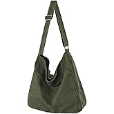 KAMEILONG Canvas Crossbody Shoulder Bag Casual Hobo Bag Travel Tote Bag Messenger Bags Cute Large Purse for Women