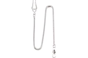 TREEWETO Pocket Watch Vest Chain 14.7 inch (37.5 cm) Silver