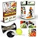 AmaziPro8 Spiralizer Best Vegetable Pasta Maker, Make Veggie Spaghetti, Zucchini Noodles, Cut Spiral Vegetables Super Easy with Sprial Slicer + FREE Silicone Can Lid + Recipe downloadable Book