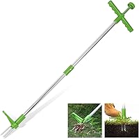 Naswei Weed Puller Stand Up Dandelion Puller Root Remover Tool Manual Removal Grandpas Weeder Gardening Tools with 3…