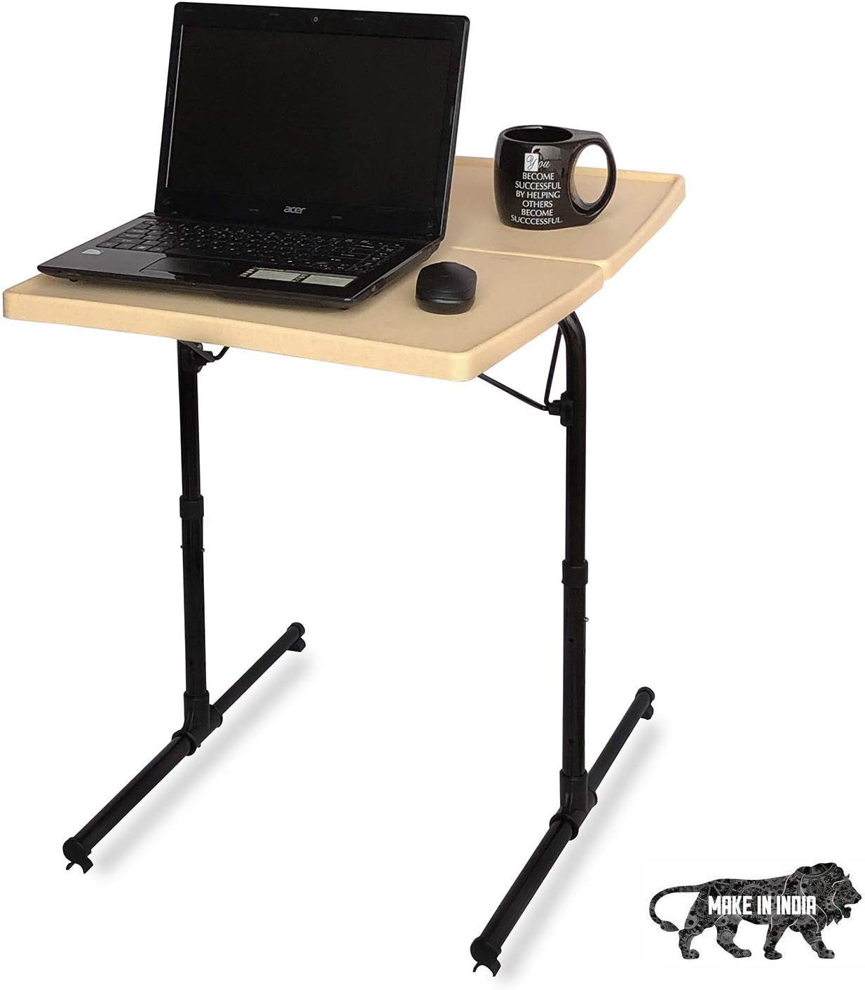 Gadget Wagon GW Foldable, Multi Purpose Strong and Sturdy Table (Dual Side Gold)