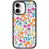 CASETiFY Impact iPhone 17 Case [Slim/Compatible with Magsafe / 8.2 ft. 4X Military Grade Drop Protection] - Bright Spring Flowers - Daisy Floral Pattern - Clear Black