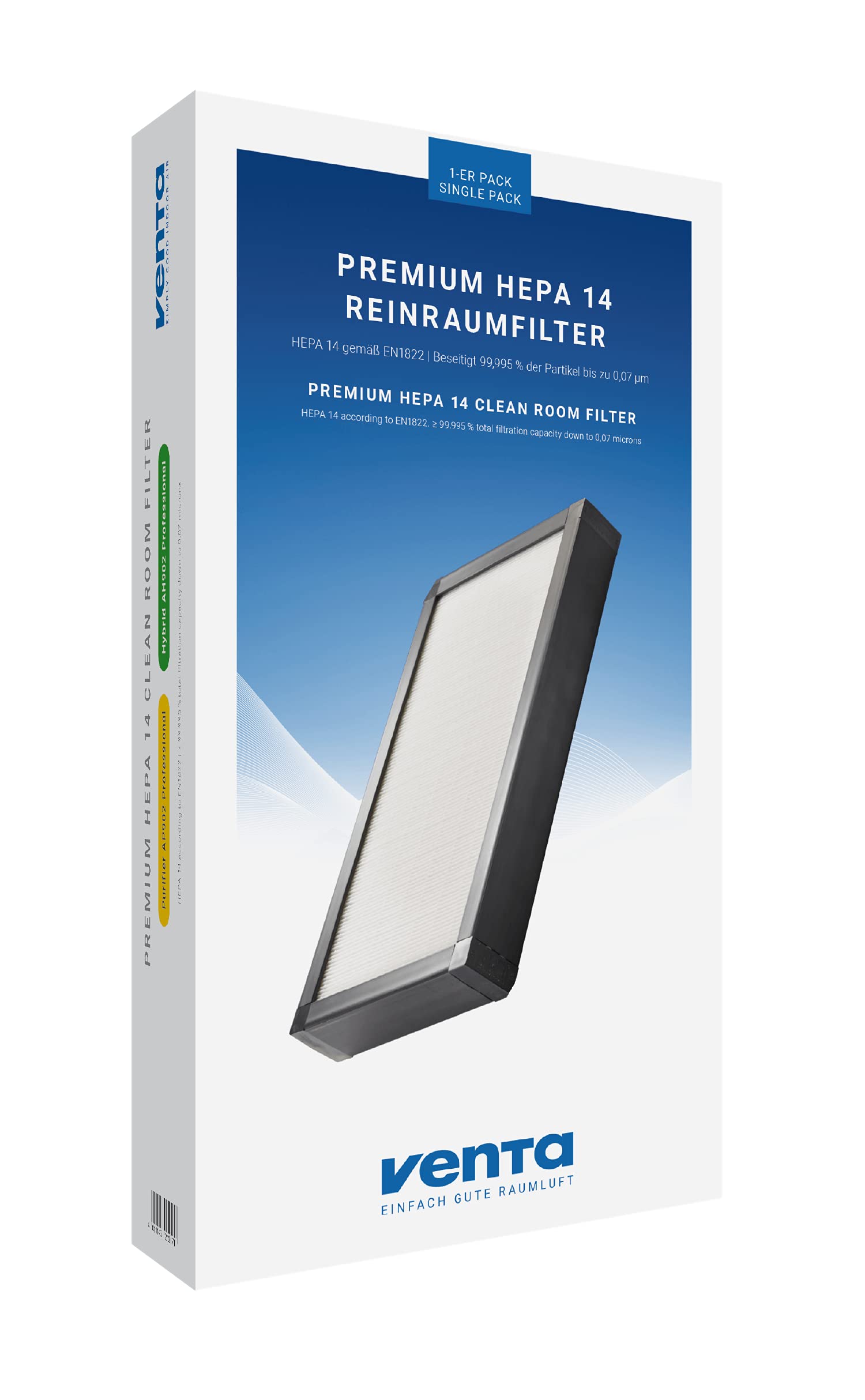Venta Premium HEPA 14 Cleanroom Filter, Filter for AH902 and AP902, Pack of 1