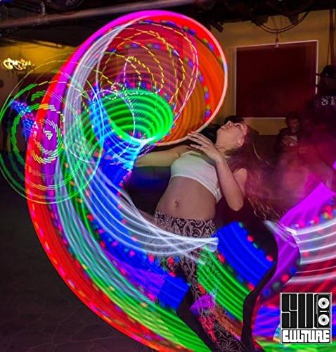 Custom OD, 3/4" HDPE - Rainbow Strobe (Ultra Bright) 50xLED's super high density w Charger &amp; Battery (35" OD)