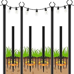 Beizelte 4 Pack 10Ft String Light Poles,Light Poles