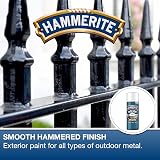 Hammerite Direct to Metal White Hammered Spray Paint 400ml 0.5m2 Coverage view 2