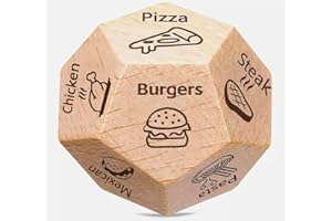 GIANT PANDA TRADING Food Dice with Black Velvet Pouch – Fun Date Night Game & Stocking Stuffer. Couples Gift for Him or Her, Perfect for Anniversary, Christmas, Birthday, or Wedding.