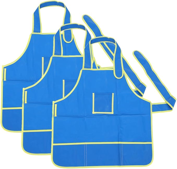 HEALLILY Waterproof Aprons for Children 3 Pieces for Painting Baking