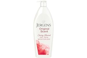 Jergens Original Scent Dry Skin Body Lotion, Hand and Body Moisturizer, Cherry Almond Essence, Dermatologist Tested, 21 Oz