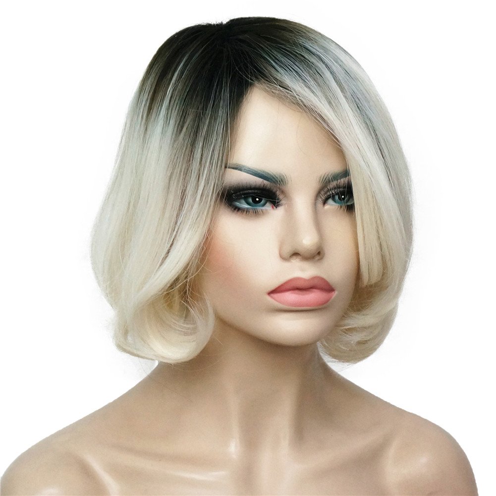 White wig with black roots Clearance