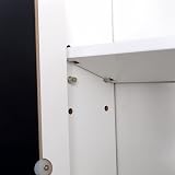 AVC Designs White Bathroom Wall Cabinet with Mirrored Double Doors view 7