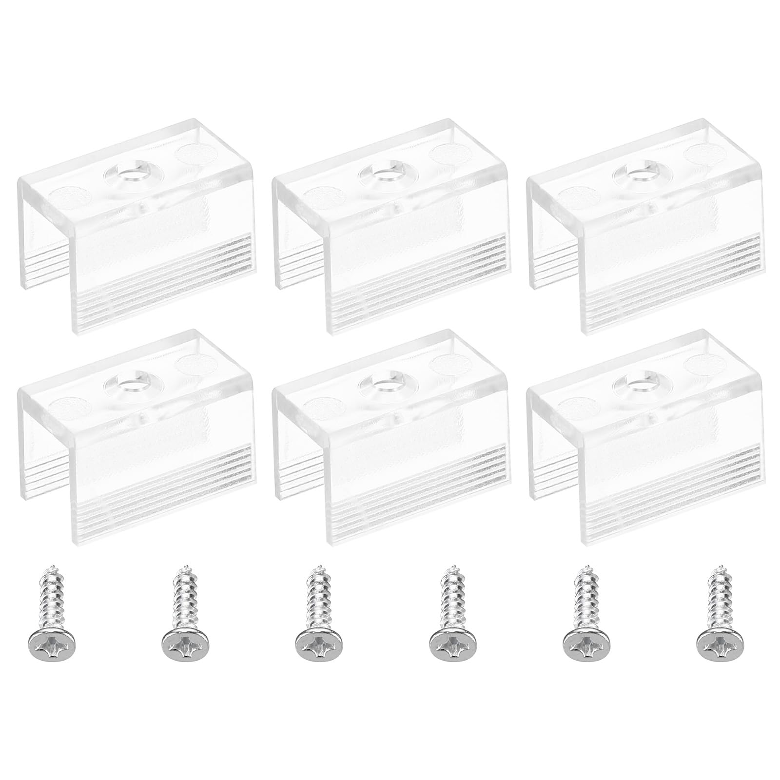 uxcell Rope Light Mounting Clips, Wall Channel Mounting Holder Accessories for 8mm LED Neon Strip, Translucent, Pack of 50