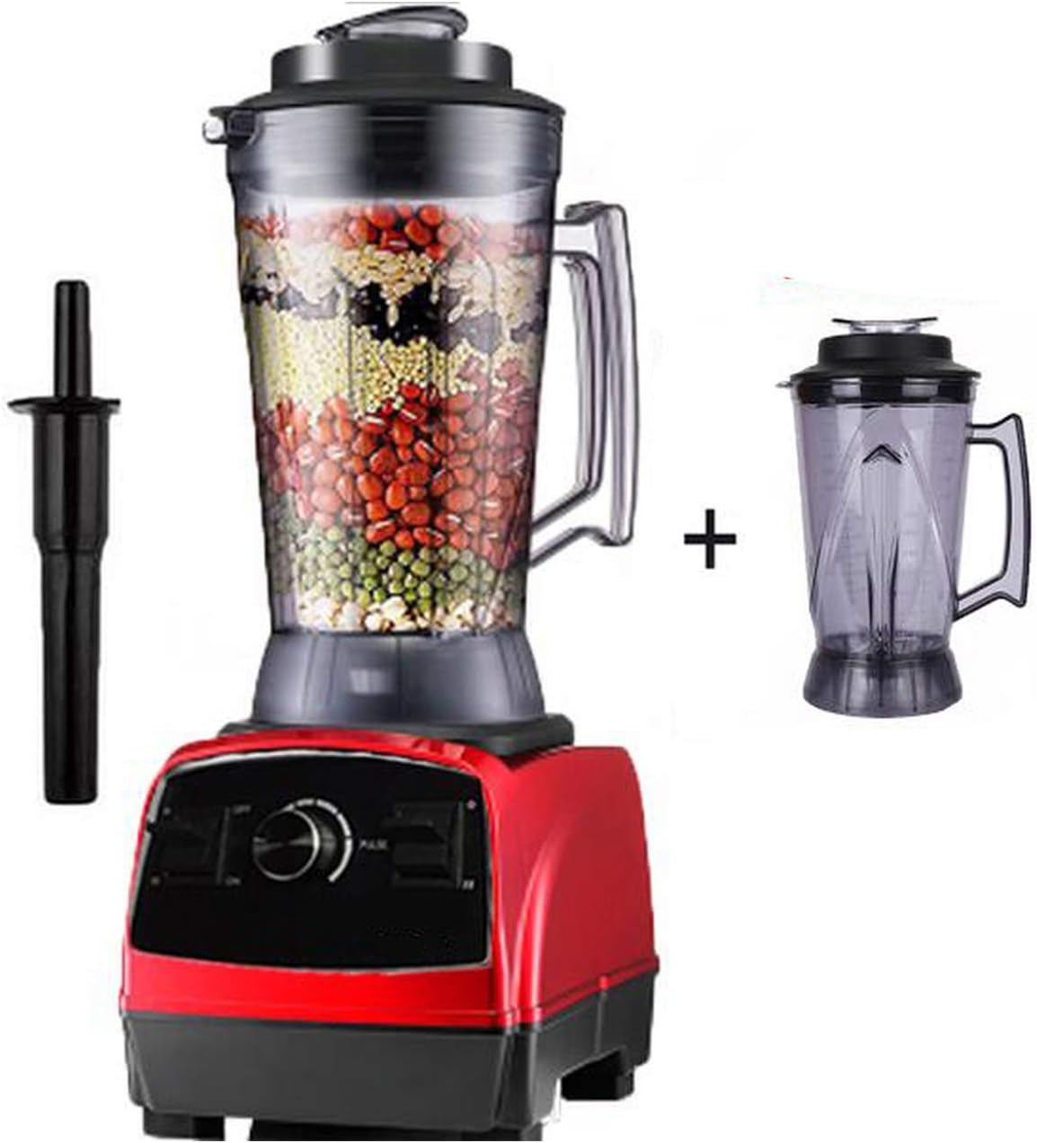 2800W 4.0L commercial professional smoothies powerful blender food mixer juicer with german motor technology,red jarlid,EU Plug