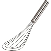 PrepWorks 10 Inch Fat Whisk - Stainless Steel Whisk for Mixing, Beating, and Stirring Sauces, Batter, and More