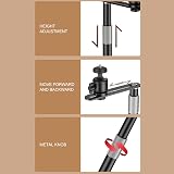 Elprico Projector Stand Bedside Sofa Desk 360 Rotating Metal Black 24-40cm view 7