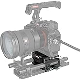 SmallRig Lightweight Base Plate Riser System with Dual 15mm Rod Clamp, Base Plate Magnesium Alloy Version, w/Plate for Manfrotto Style, 40% Lighter - 3067