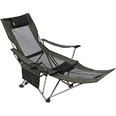 OUTDOOR LIVING SUNTIME Camping Folding Portable Mesh Chair with Removabel Footrest&hellip;