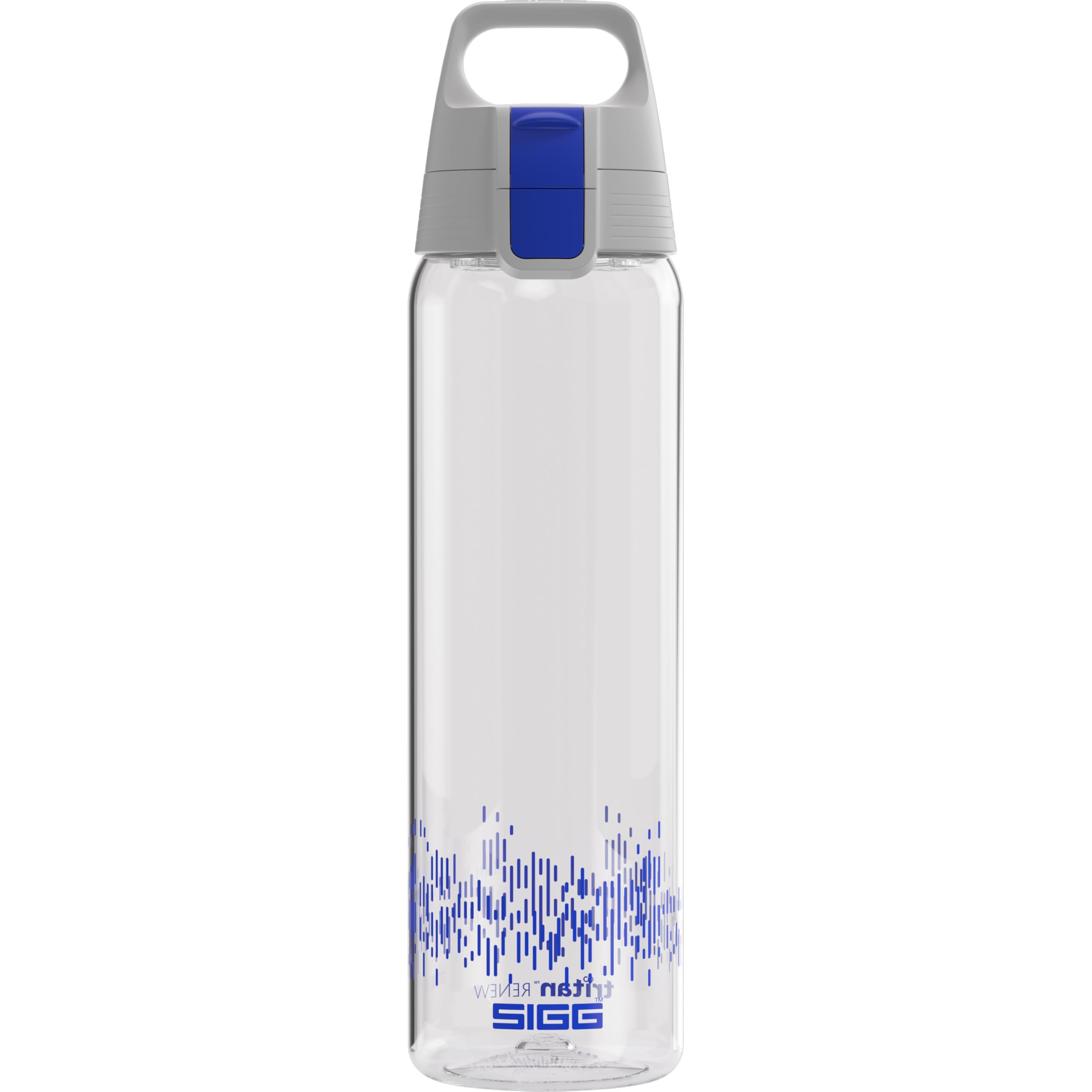 Sigg - Tritan Renew Water Bottle - Total Clear ONE MyPlanet Blue - Suitable For Carbonated Beverages - Dishwasher Safe - With Fruit Strainer - Leakproof - Lightweight - BPA Free - Blue - 0.75L