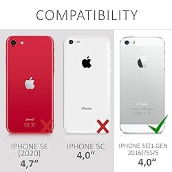 kwmobile Case Compatible with Apple iPhone SE