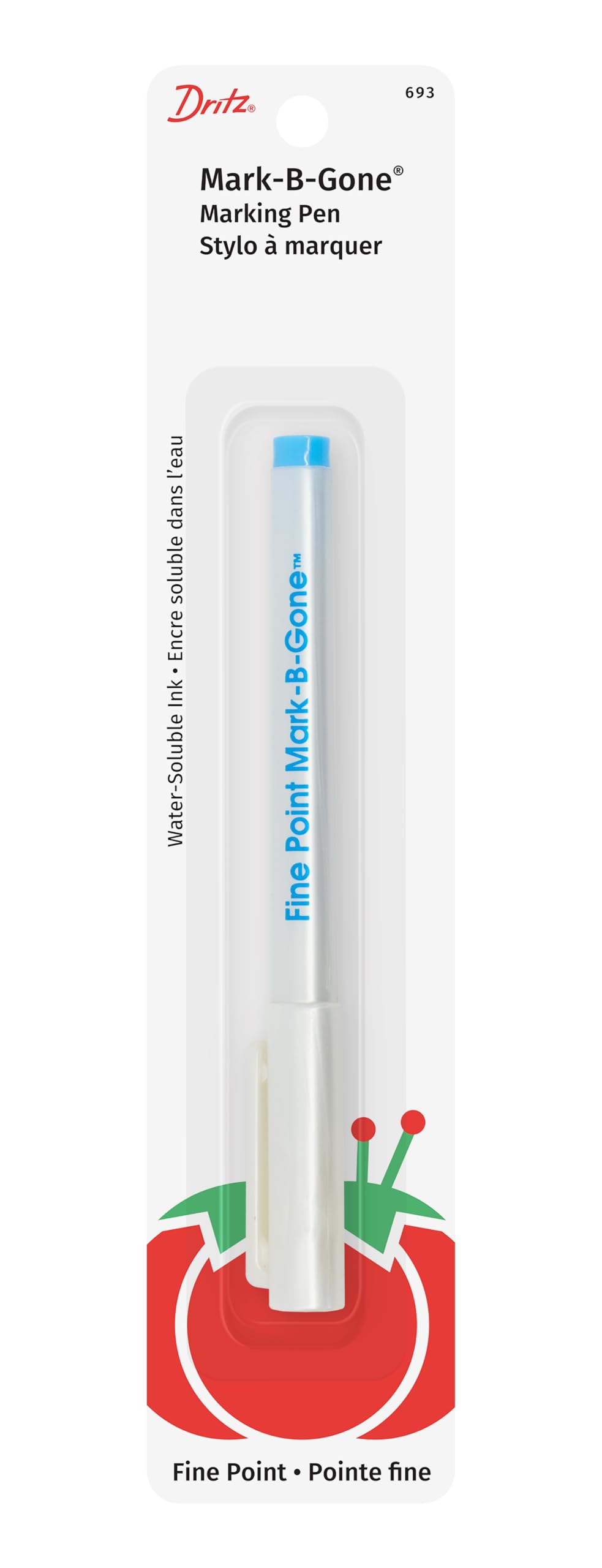 Dritz Ink Mark-B-Gone Marking Pen-Fine-Blue