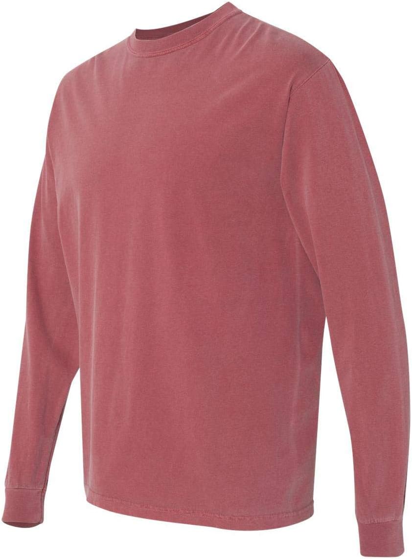 Comfort Colors Ringspun Garment-Dyed Long-Sleeve T-Shirt, Large, BRICK