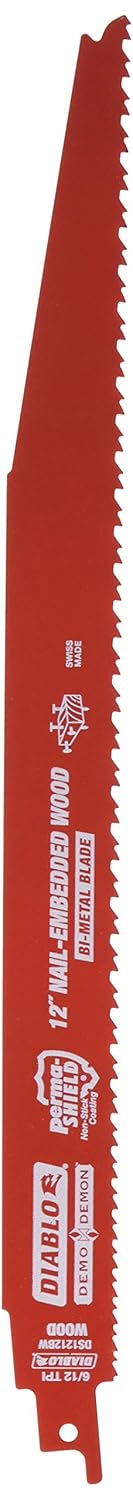 Freud DS1212BW25 Diablo Demon 12" 6/12 TPI Wood Reciprocating Saw Blade 25 Pack