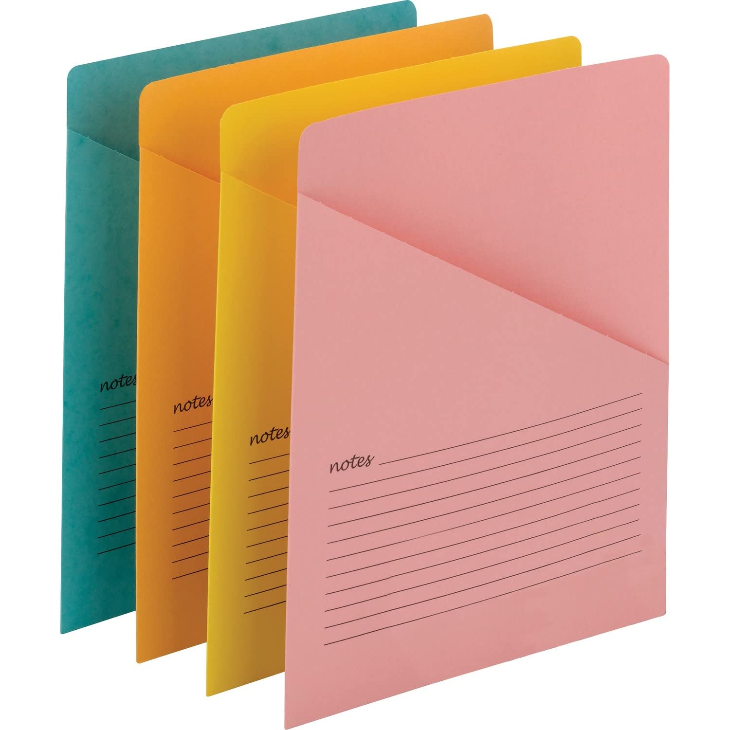Smead Organized Up Notes Slash File Jacket, Letter Size, Assorted Colors, 12 per Pack (75427)