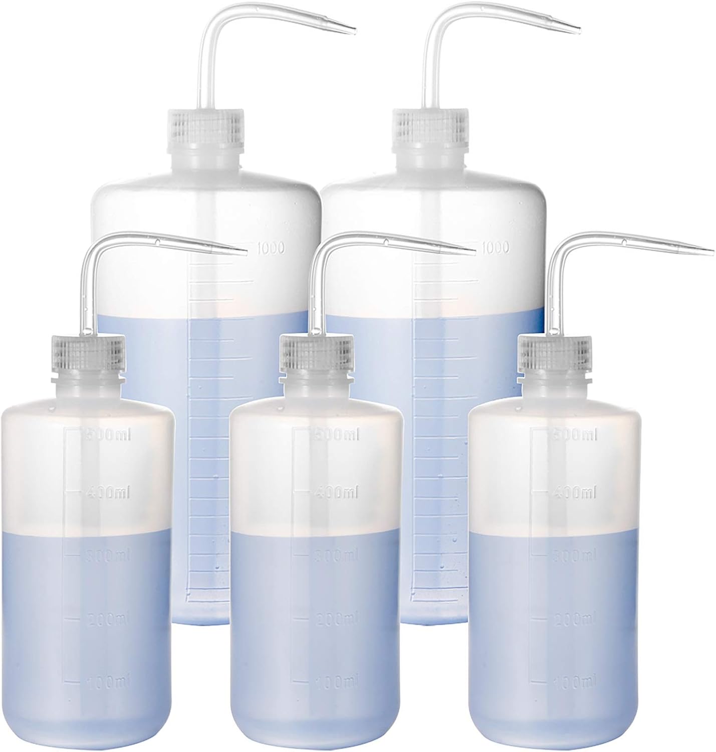 ZOUTOG Watering Can, 5 Pack Squirt Bottle, Plastic Wash Bottle, Squeeze Bottle for Plant Flower Succulent Watering - 1000ML and 500ML : Garden & Outdoor