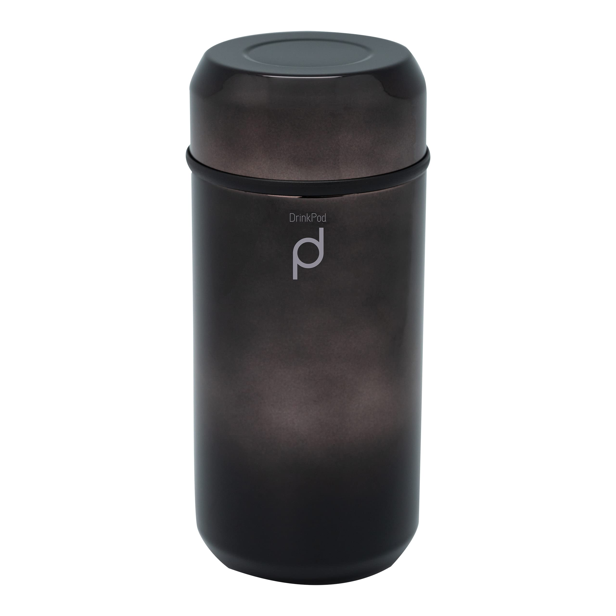 Drink Pod + Vacuum Insulated Flask, Metallic Black, 350ml — image 1