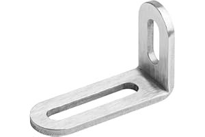 Fanmao 20 Pcs 1-7/8"L x 3/4" W x 1-1/8"H Slotted Corner Brace, Adjustable L Angle Bracket, 1/8" Thick