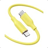 Anker USB C Cable, 240W Type C Flow Cord, Fast Charging for iPhone 16 Series, MacBook Pro 2020, and More (Yellow, 6FT)