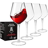 Wine Glasses Set of 4, 15oz Unbreakable Plastic Stemmed Wine Glasses for Red or White, BPA Free, Reusable for Outdoor Camping, Parties, Home Bar, Unique Gift for Christmas, Wedding, or Birthday