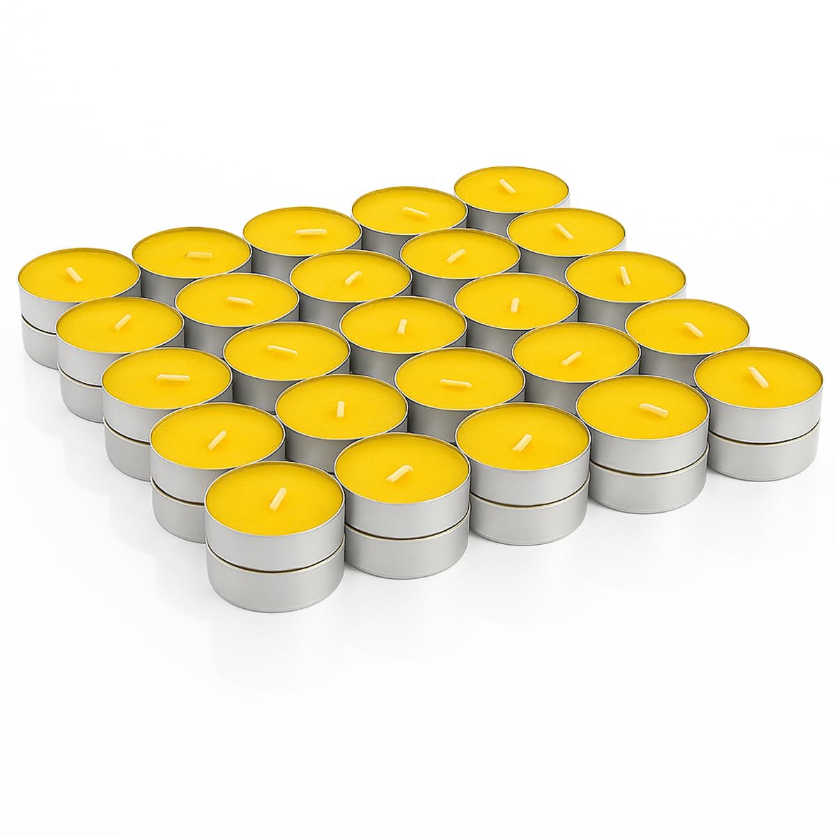 Zopper Citronella Tealights Pack of 50 – 4 Hour Natural Mosquito Insect Repellent Garden Candles – Decorative Outdoor & Indoor Citronella Scented Tealight Candles
