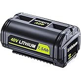 Cheerlark Upgraded 7.5-Ah High Capacity Replacement for Ryobi 40V Battery Lithium ion OP40601 Compatible with Ryobi 40 Volt Max Battery OP4040 OP40401 OP4026 OP40261 OP4050A