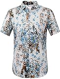 SSLR Men's Summer Casual Printing Short Sleeve Shirt