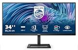 Philips 346E2Lae 34in UltraWide QHD Monitor 100Hz USB-C FreeSync VA view 2