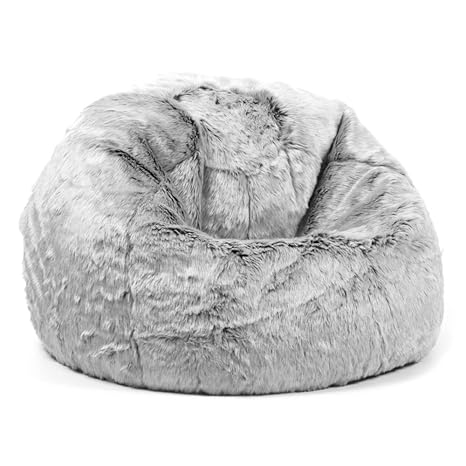 Icon Kinder Classic Kunstpelz Sitzsack - 64cm x 70cm, Großer Kunstfell-Sitzsack für Kinder