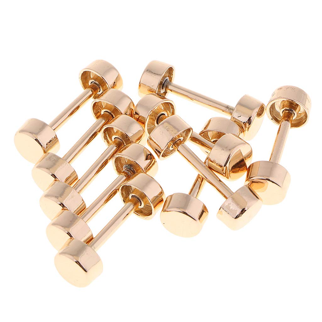 IJARP 10Pcs Barbell Metal Stud Screwback Screw Rivet Leather Craft DIY